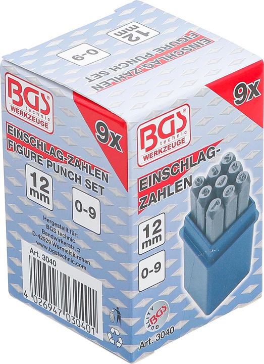 Produktbild BGS Einschlagzahlen 12 mm