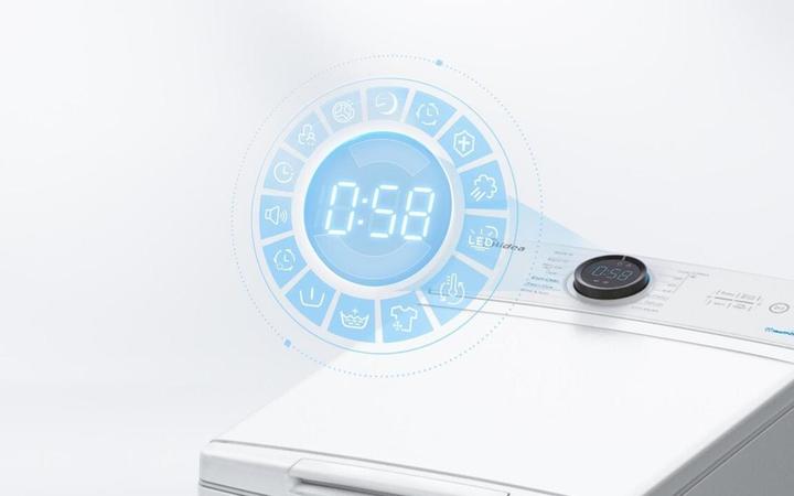 Produktbild Midea MF100T60B/W-HR Washing Machine, A, Top loading, Depth 40 cm, 6 kg, White (6 kg)