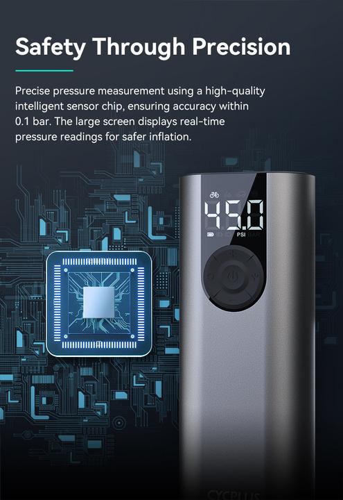 Actual product image Cycplus Air pump A8