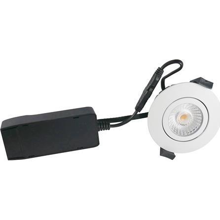 Nordtronic, Wandleuchte + Deckenleuchte, Low Profile ECO LED 6W 220-240V 440 lumen 3000K CRI>90 kipvinkel 36° IP54, Mat ...