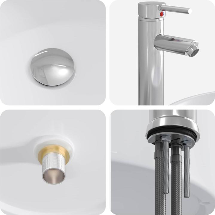 Produktbild vidaXL Badezimmerwaschbecken (405 mm, 405 mm)