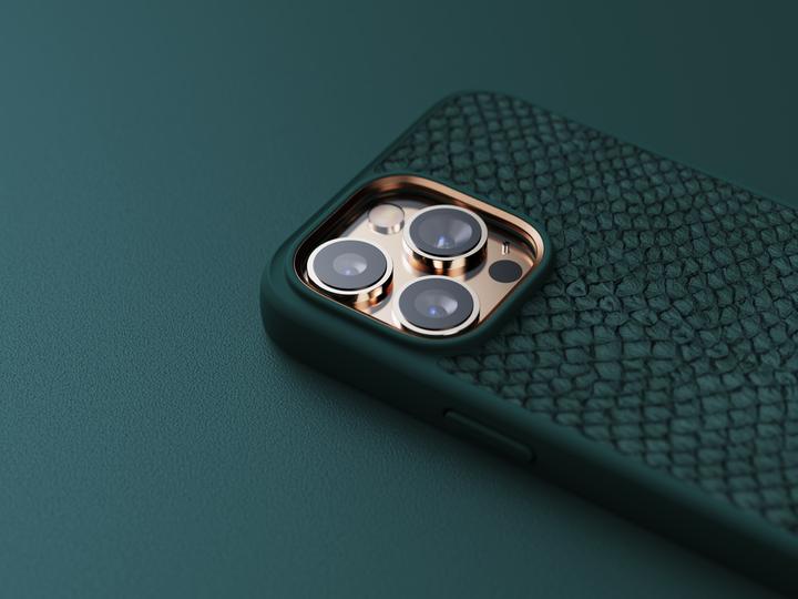 Immagine prodotto Njord Custodia rigida Salm.Leather Magsafe verde (Apple iPhone 14 Pro Max)