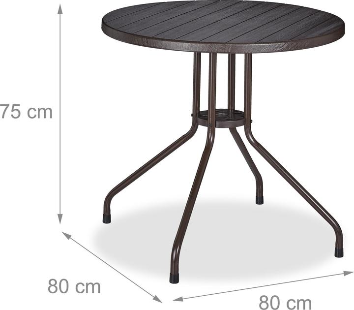 Image du produit Relaxdays Table-de-jardin (80 cm)
