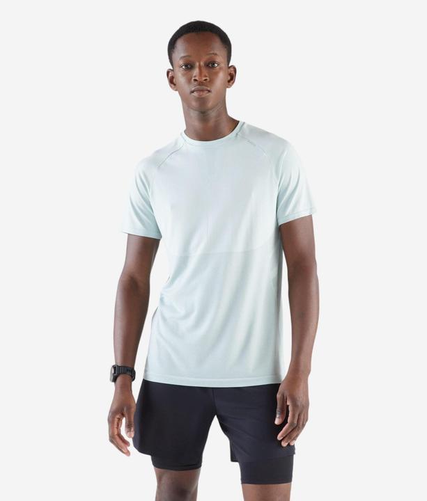 Kiprun T-shirt de running sans couture homme - run 500 confort vert (S)