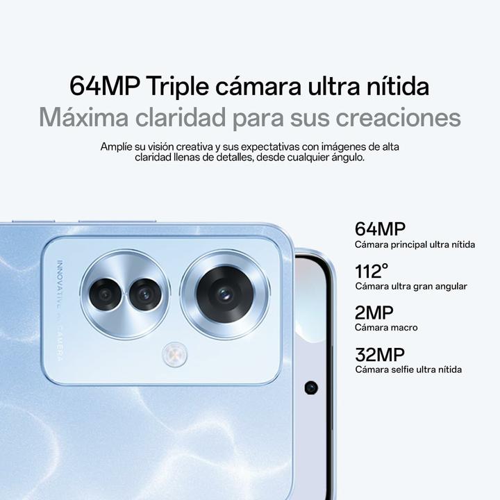 Produktbild OPPO Reno 11 F (256 GB, Ocean Blue, 6.70", Dual SIM, 5G)