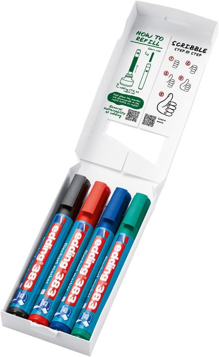 Produktbild Edding Flipchart-Marker (Mehrfarbig, 5 mm, 4 x)