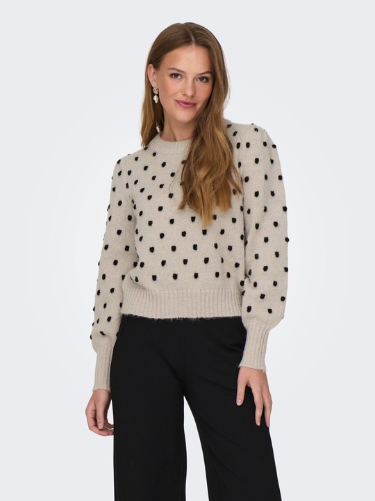Actual product image JdY JDYSIGRID LIFE L/S ONECK PUFFDOT PUL KNT Knitted jumper (XL)