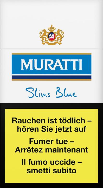 Actual product image Muratti Slims Blue 100 Box (10 pcs.)
