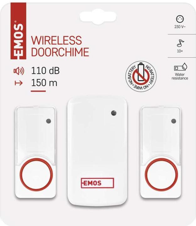 Produktbild Emos Drahtlose Türklingel P5750.2T