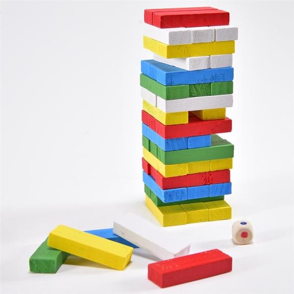 Image du produit Kögler Bloc de bois Jeu d'empilage avec dé (Allemand, Français, Suisse-allemand, Italien, Anglais)