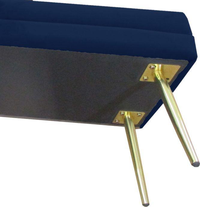 Actual product image Swisshandel24 Sitzbank Polsterbank, mit Stauraum, Stahl, 100 cm x 37,5 cm x 42 cm, Blau (100 cm)