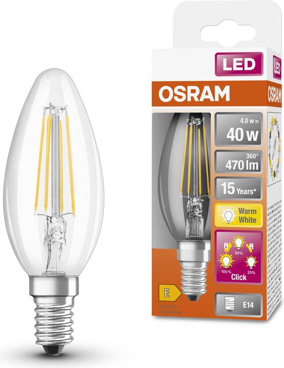 Produktbild Osram Led Three Step Dim Classic B (E14, 40 W, 470 lm, 1 x, E)