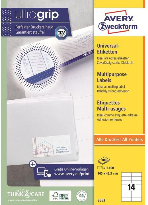 Produktbild Avery Universal-Etiketten