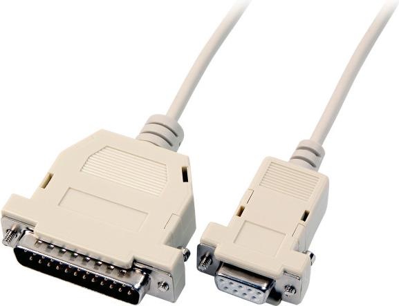 Produktbild EFB Elektronik Serielles Laser-Druckerkabel, DSub 25 auf DSub 9, M-F, 1,8m, beige (EK150.1,8) (1.80 m)