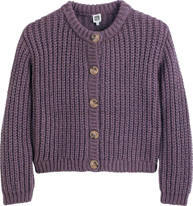 Actual product image La Redoute Collections Grobstrickjacke mit rundem Ausschnitt und Knopfleiste (128)