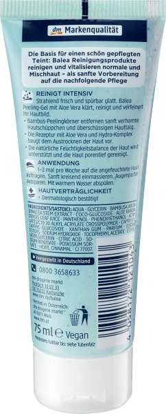 Actual product image dm Balea Peeling gel (Exfoliation, 75 ml)