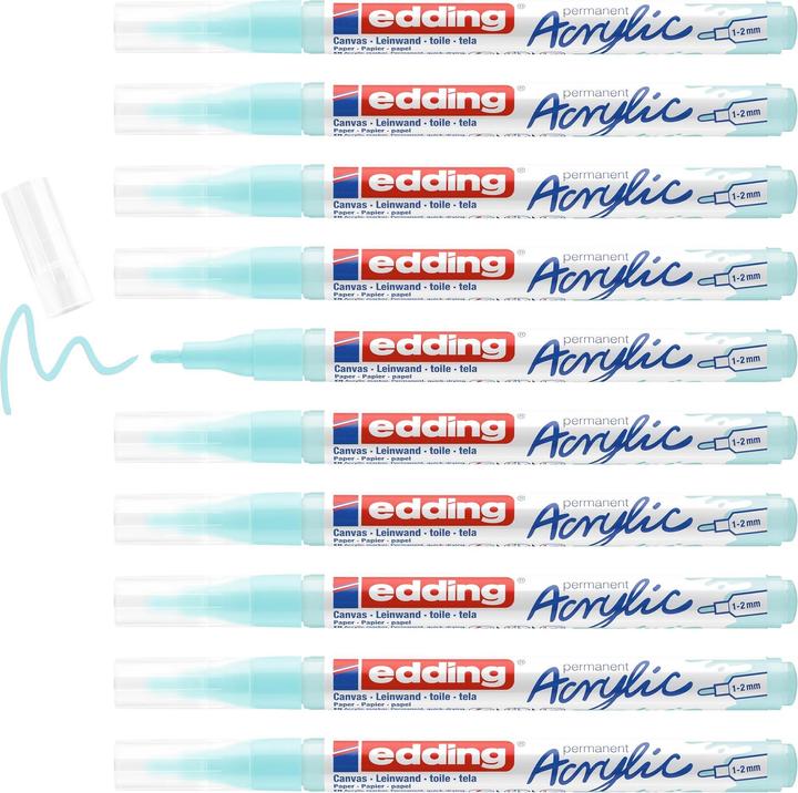 Immagine prodotto Edding Marcatore acrilico 5300 Fine (Blu pastello, 2 mm, 1 x)