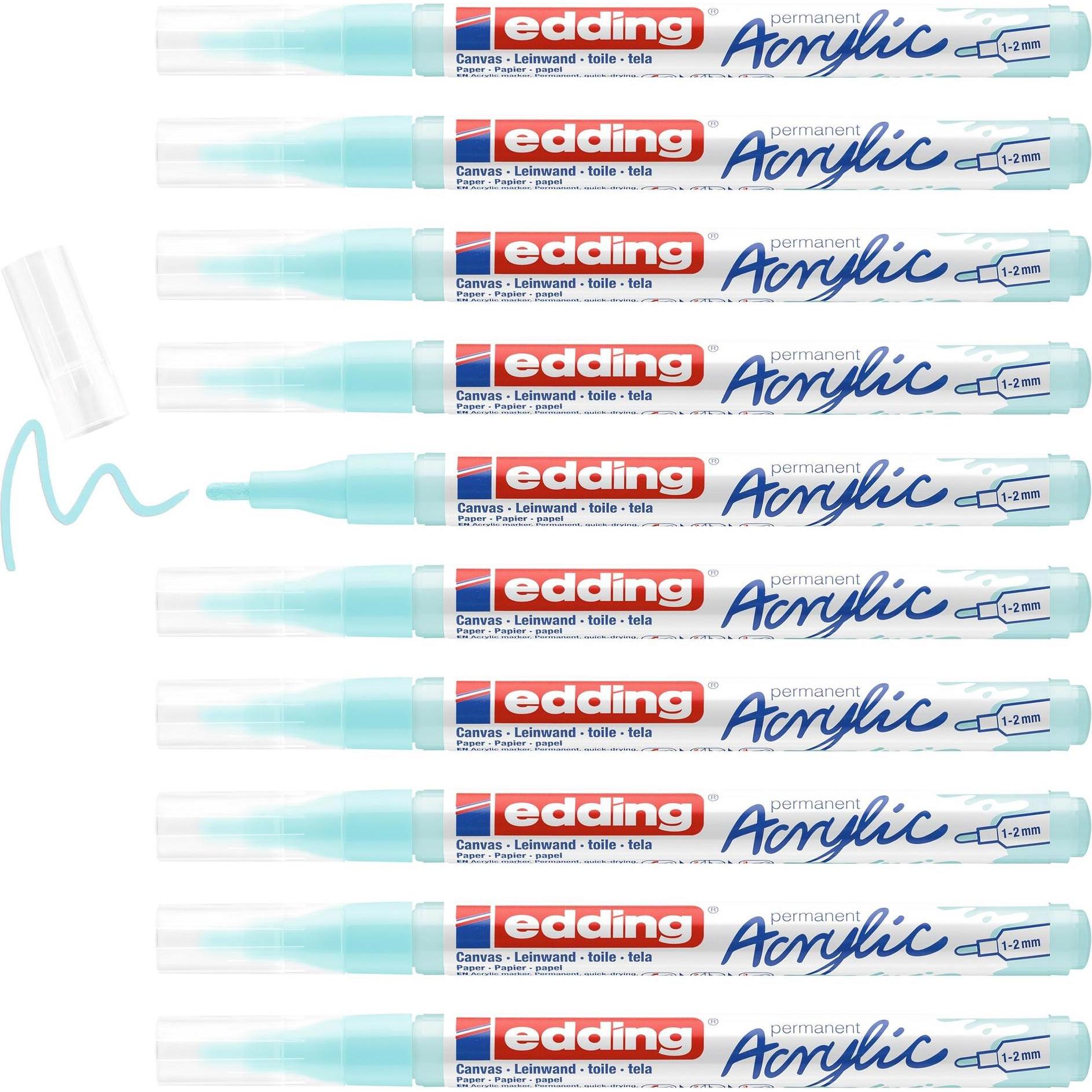 Thumbnail - 10x Edding, Marker, Acrylmarker 5300 Fein (Pastellblau, 2 mm, 1 x)