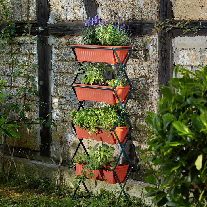 Image du produit tectake Jardinière verticale avec 4 bacs à fleurs