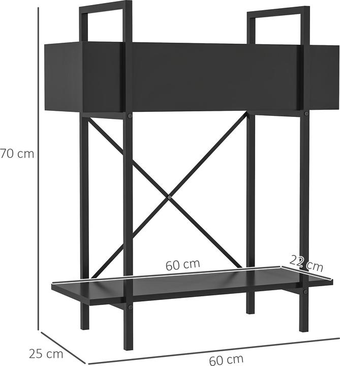 Produktbild Outsunny Pflanzenständer Metall Schwarz