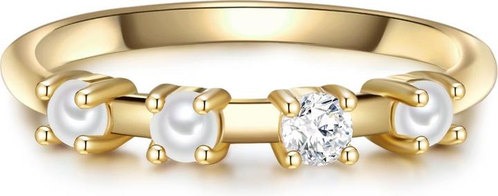 Image du produit Glanzstücke München Femme argent sterling zirconium perle d'eau douce de culture or jaune - 31642 (48, Argent 925)