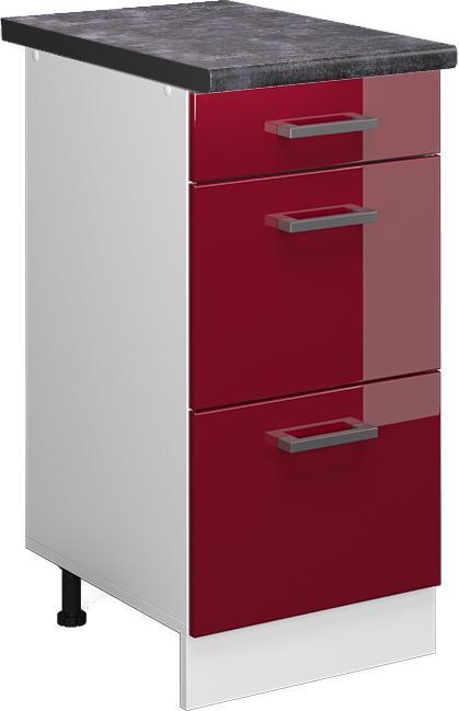 Anthrazit, Rot Hochglanz, Weiss