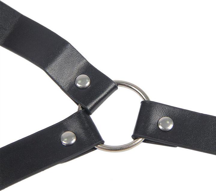 Actual product image Subblime 953720 Bondage Leather Strap Breast Clamps Black One Size