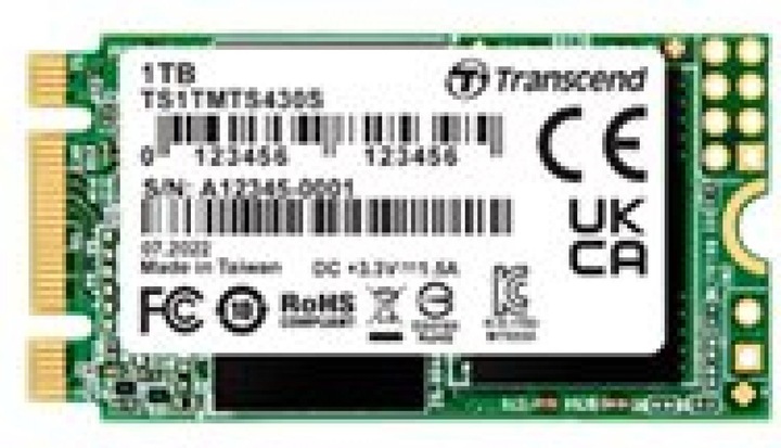 Actual product image Transcend 1TB M.2 2242 SSD SATA3 B+M KEY (1000 GB, M.2 2242)