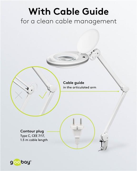 Produktbild Goobay LED-Klemm-Lupenleuchte, 8 W (650 lm)