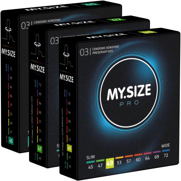 Produktbild My.Size PRO «Probierset XS» (45mm, 47mm, 49mm) 3 x 3 Kondome zum Anprobieren und Austesten (9 Stk.)