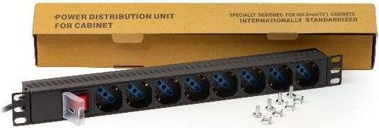 Immagine prodotto Armadio Rack Multipresa 8 Prese 19" Tripolari/Schuko Interrutore Italia (8 x, 1.75 m)