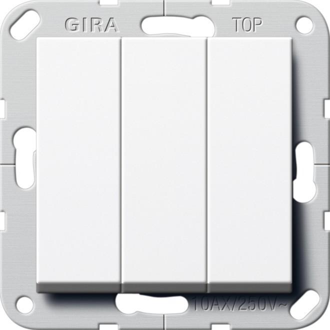 Actual product image Gira Rocker switch on off 3gang rws 283003