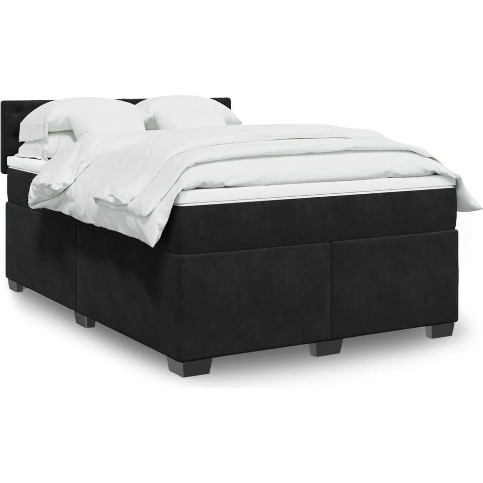 VidaXL, Bett, Bo x springbett mit Matratze 160 x 200 cm Samt (160 x 200 cm)
