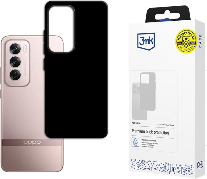 Actual product image 3MK Matt Case Oppo Reno 12 Pro czarny/ black (Oppo Reno12)
