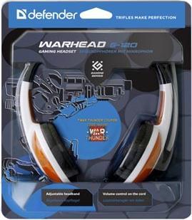 Produktbild Defender Warhead G-120 Headset Wired Head-band Gaming Black, Red, White (Kabelgebunden)