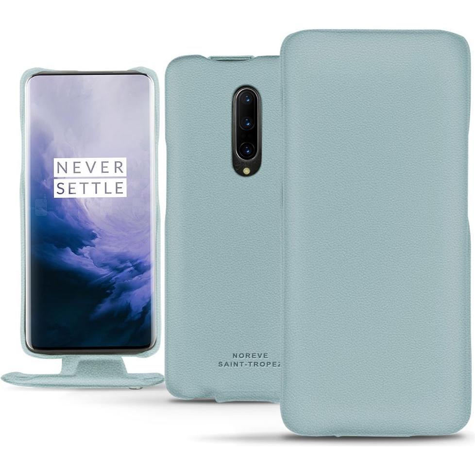 Noreve Lederschutzhülle vertikal (OnePlus 7 Pro), Smartphone Hülle, Blau