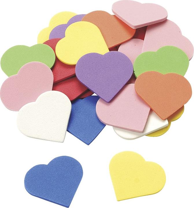 Actual product image Knorr Prandell Foam rubber Creasoft hearts 3.5cm PU=48 pieces