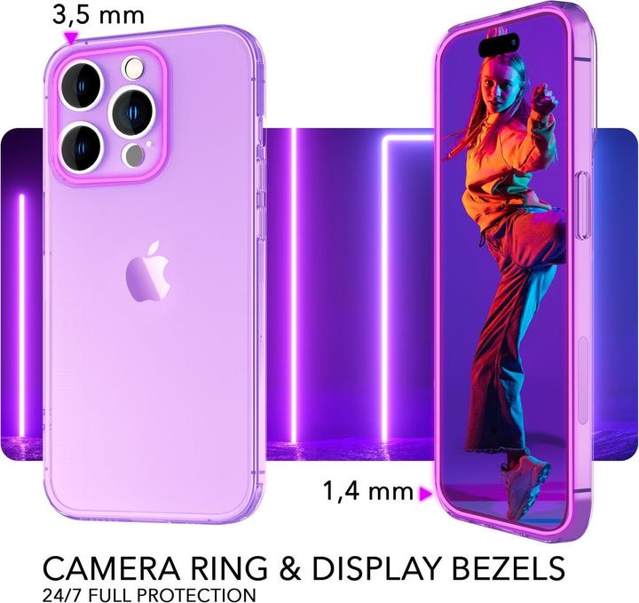 Produktbild Nalia Klar Transparente Neon Silikon Hülle (Apple iPhone 14 Pro Max)