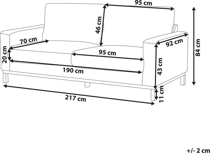 Produktbild Beliani Siggard (3-Sitzer)