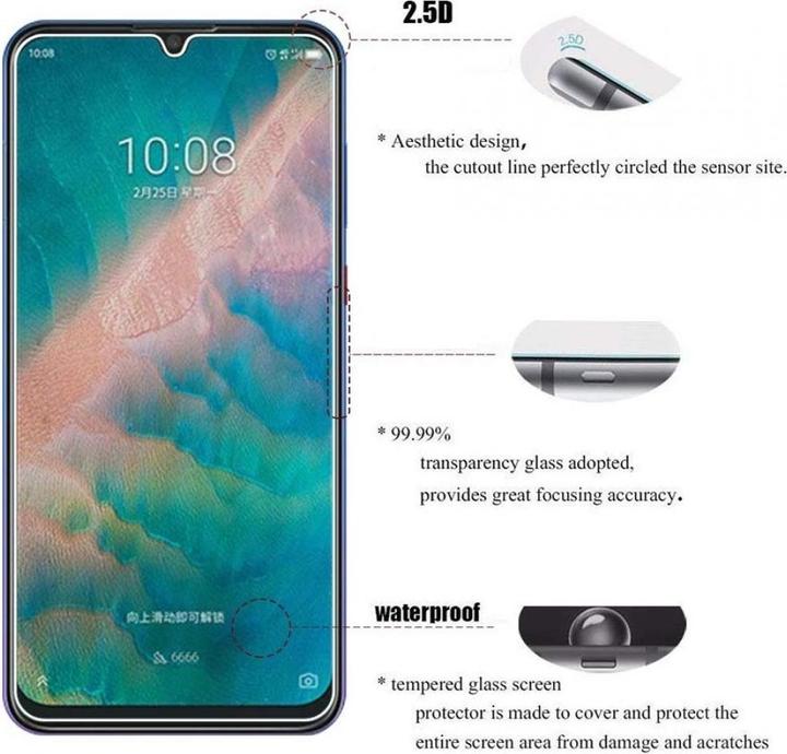Image du produit Screenguard ZTE Blade 10 Protection en verre blindé Case Friendly Design (1 pcs, ZTE Blade 10)
