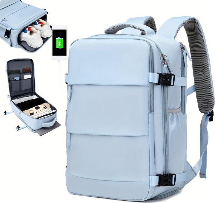 Only-Bags.Store Travel Backpack With Shoes Compartment, Large Capacity Business Computer Daypack, Outdoor Travel