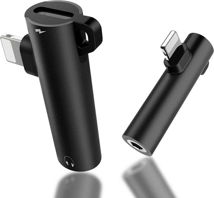 Actual product image PowerGuard Splitter for charging and listening to music (Lightning, 3.5mm jack)