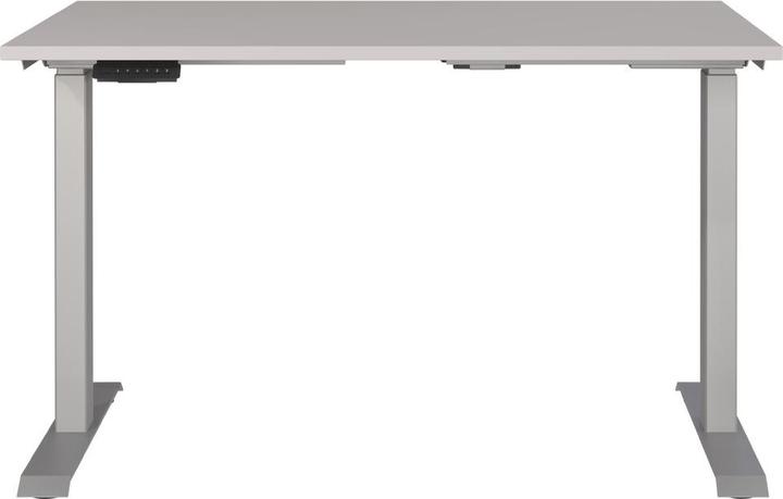 Produktbild Germania JET höhenverstellbarer Schreibtisch kaschmir rechteckig, T-Fuss-Gestell silber 120,0 x 80,0 (120 x 72 cm)
