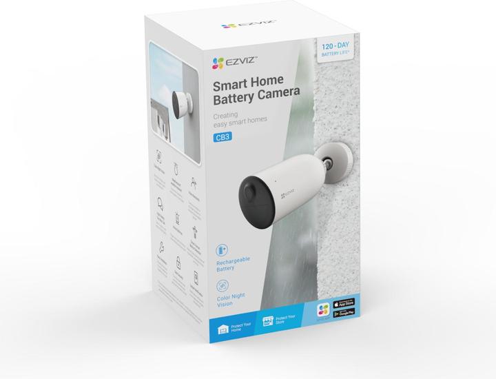 Image du produit EZVIZ - Caméra autonome sur batterie - 1080P - étanche - couleur nuit - Wit (1920 x 1080 Pixels)