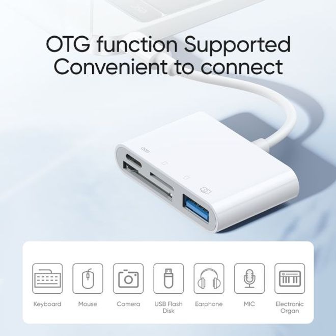 Produktbild Joyroom Lightning to USB OTG Card Reader (Lightning, USB-A, USB Typ C, SD Karte)