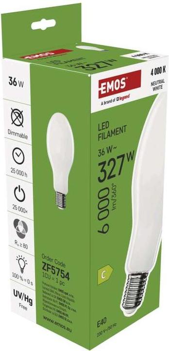 Immagine prodotto Emos Lampada a LED (E40, 36 W, 6000 lm, 1 x, C)