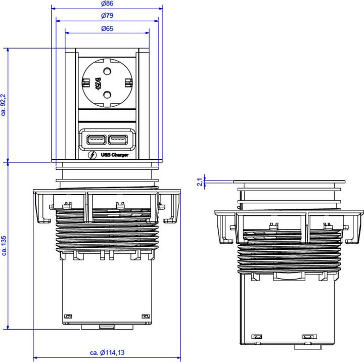 Immagine prodotto Bachmann Prese di corrente (1x, CEE 7/3, 2 m)