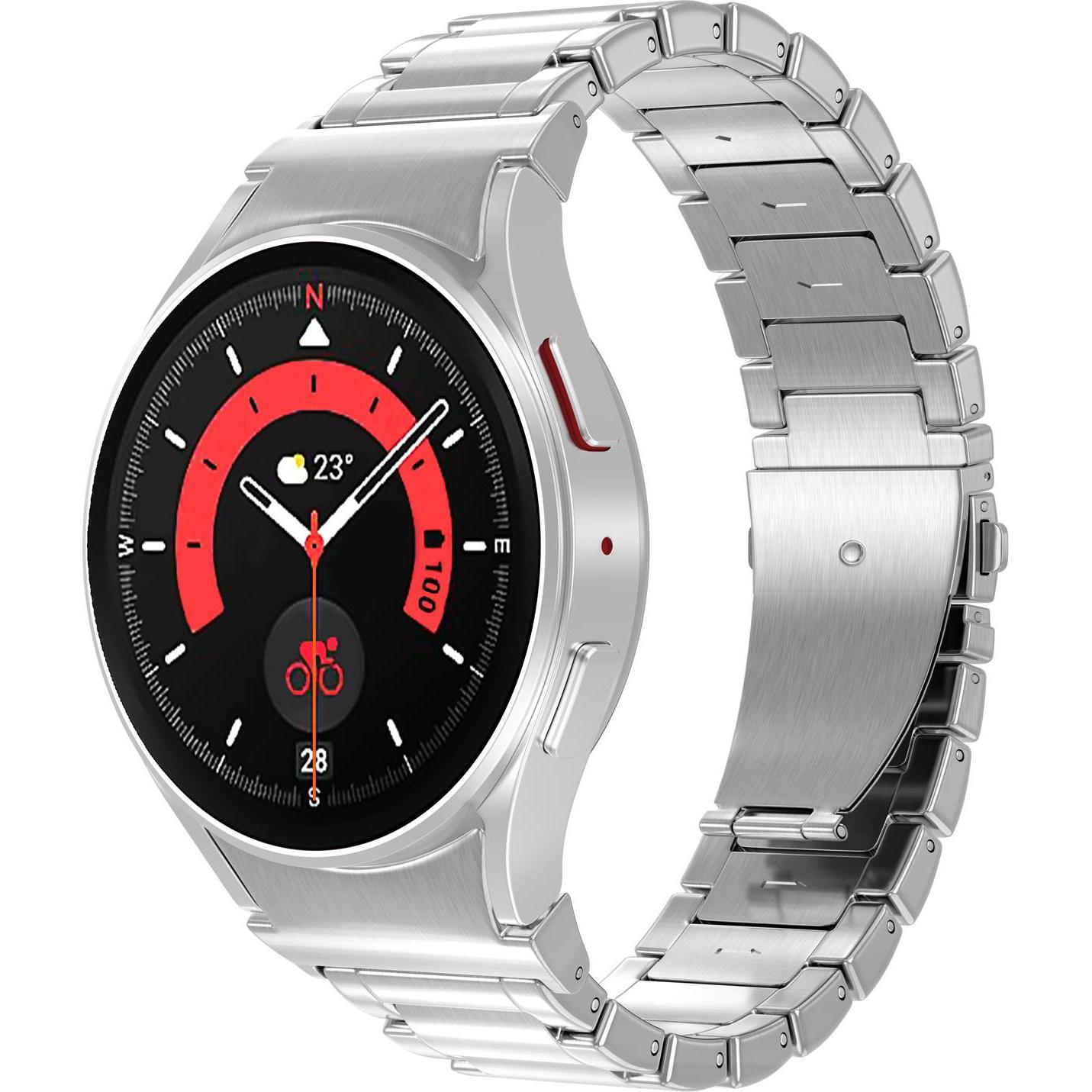 Pedea Titan Uhrenarmband (20 mm, Titan, Galaxy Watch 4, Galaxy Watch 6, Galaxy Watch 5), Uhrenarmband, Silber