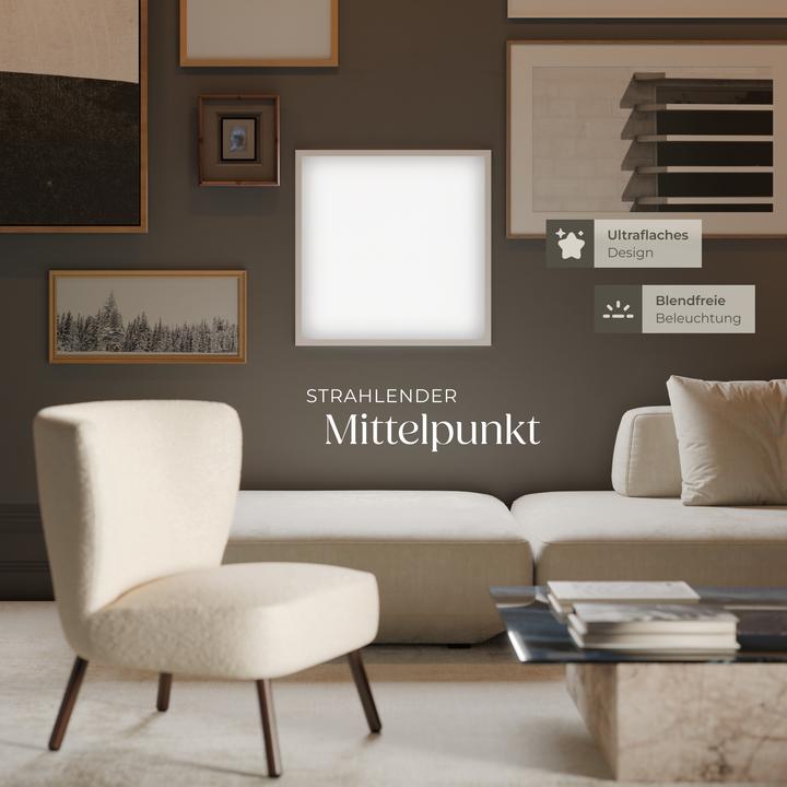 Produktbild tectake LED-Paneel Lucerna, ultraflach, warmweiss, stromsparend