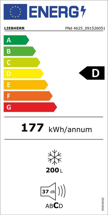 Energie-Label Liebherr FNd 4625 (Freistehend, 200 l)